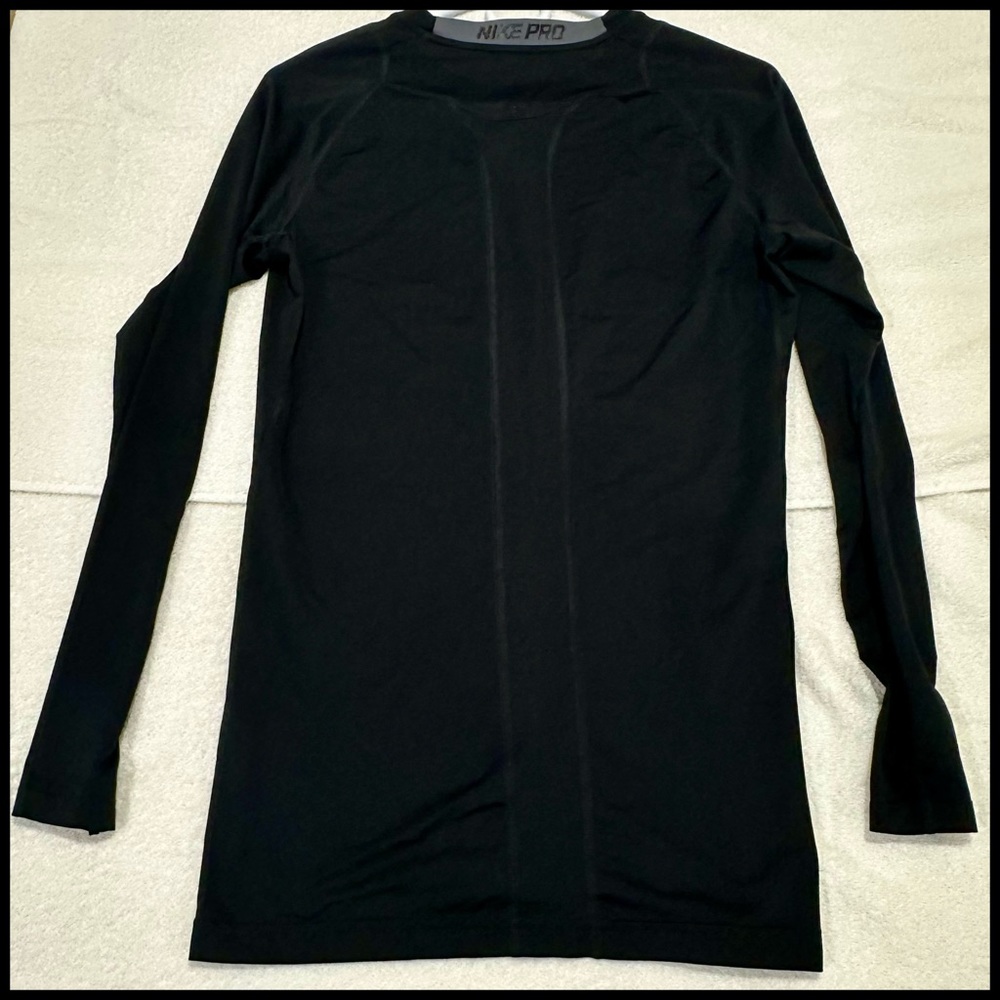 Nike DriFt 🏏🥅⛳️💯✅Long Sleeve Compression Shirt Large Black One Owner 👌🏼☀️🌟 - Picture 8 of 16